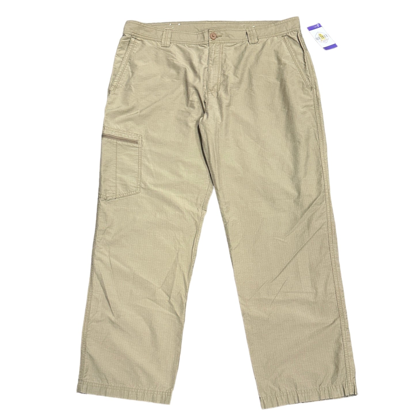 Columbia Twisted Cliff RipStop Mens 40X30 Zip Fly Cargo Hiking Khaki Pant XM8936