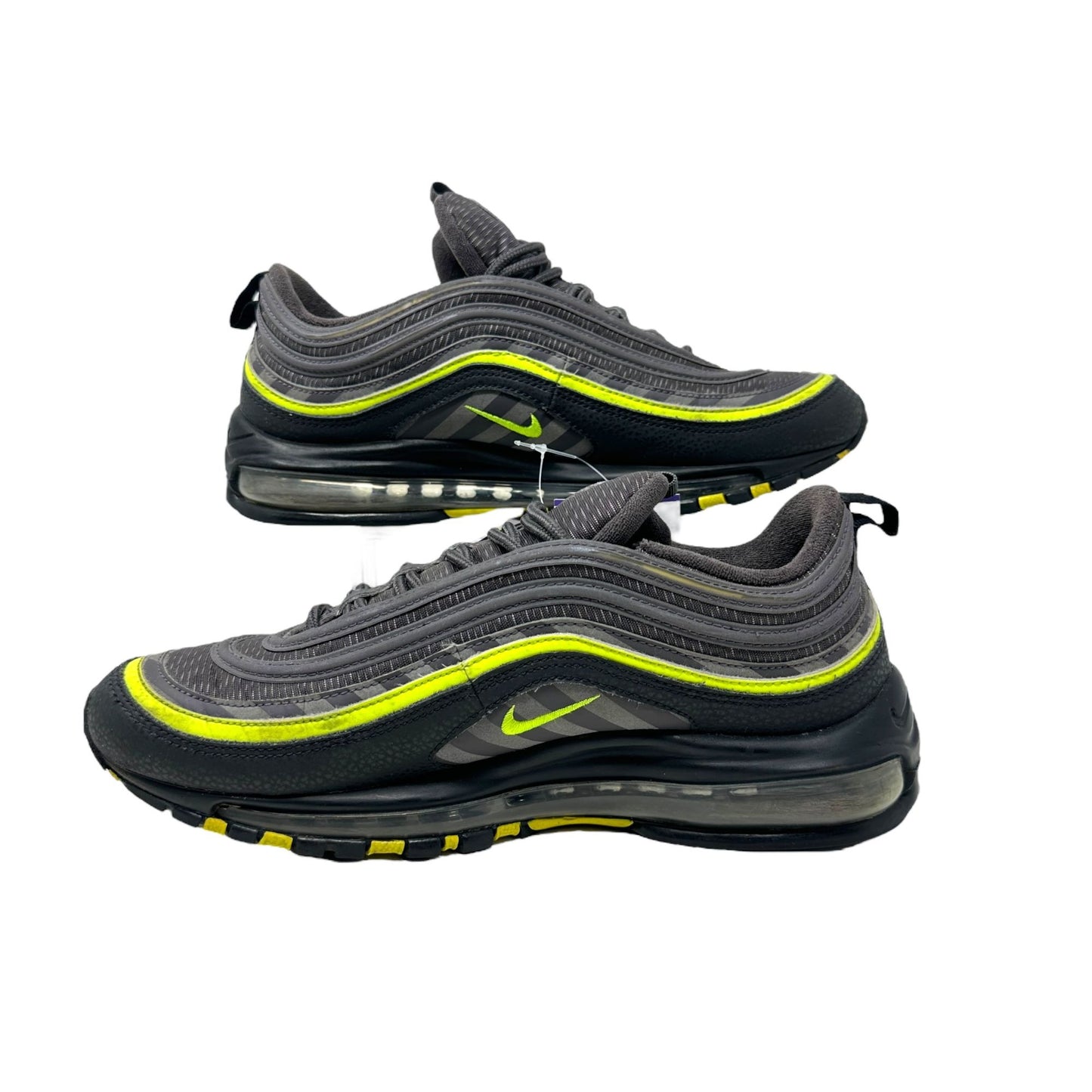 Nike Mens 9.5 Air Max 97 Thunder Grey Lime Blast Running Sneakers BV6057-001