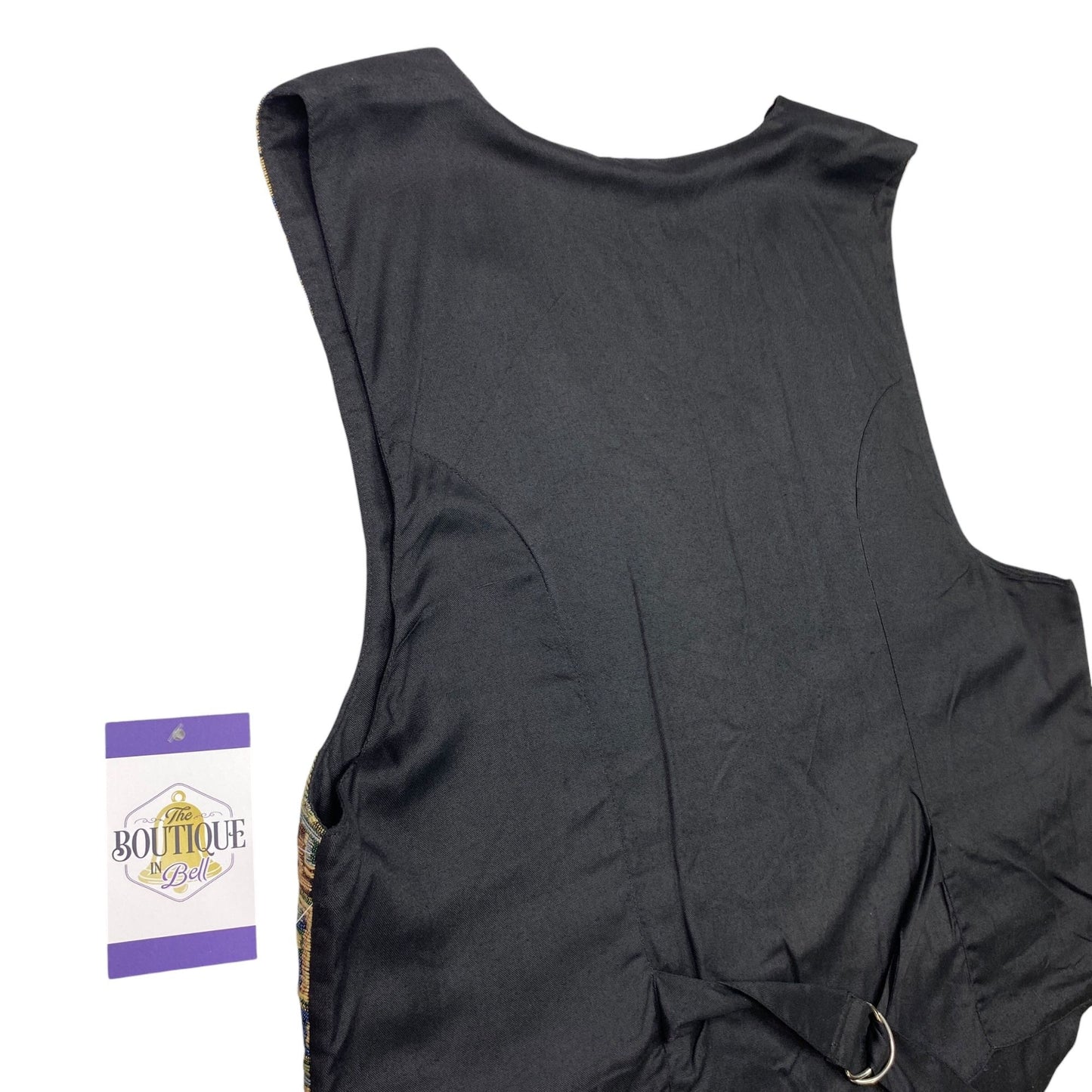 Thums Up Tapestry Vest Mens L Button Front Adjustable Tailored Aztec Grandpa NWT