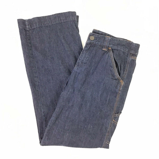 J Crew Womens 4 Hammer Loop Boyfriend Jeans Dark Wash Denim City Fit Pants Flare