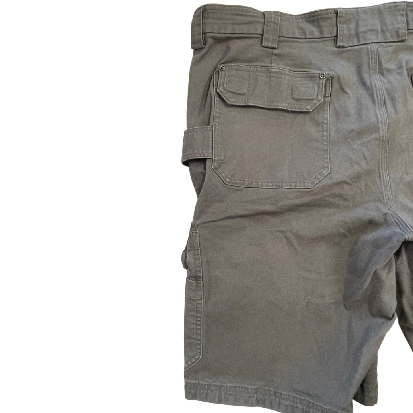 Duluth Trading Co Mens 46 Gray Flex Fire Hose Cargo Shorts Utility Pockets