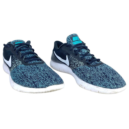 Nike Womens 12 Flex Contact Black Aqua Running Tennis Shoes 908995-004 Athletic