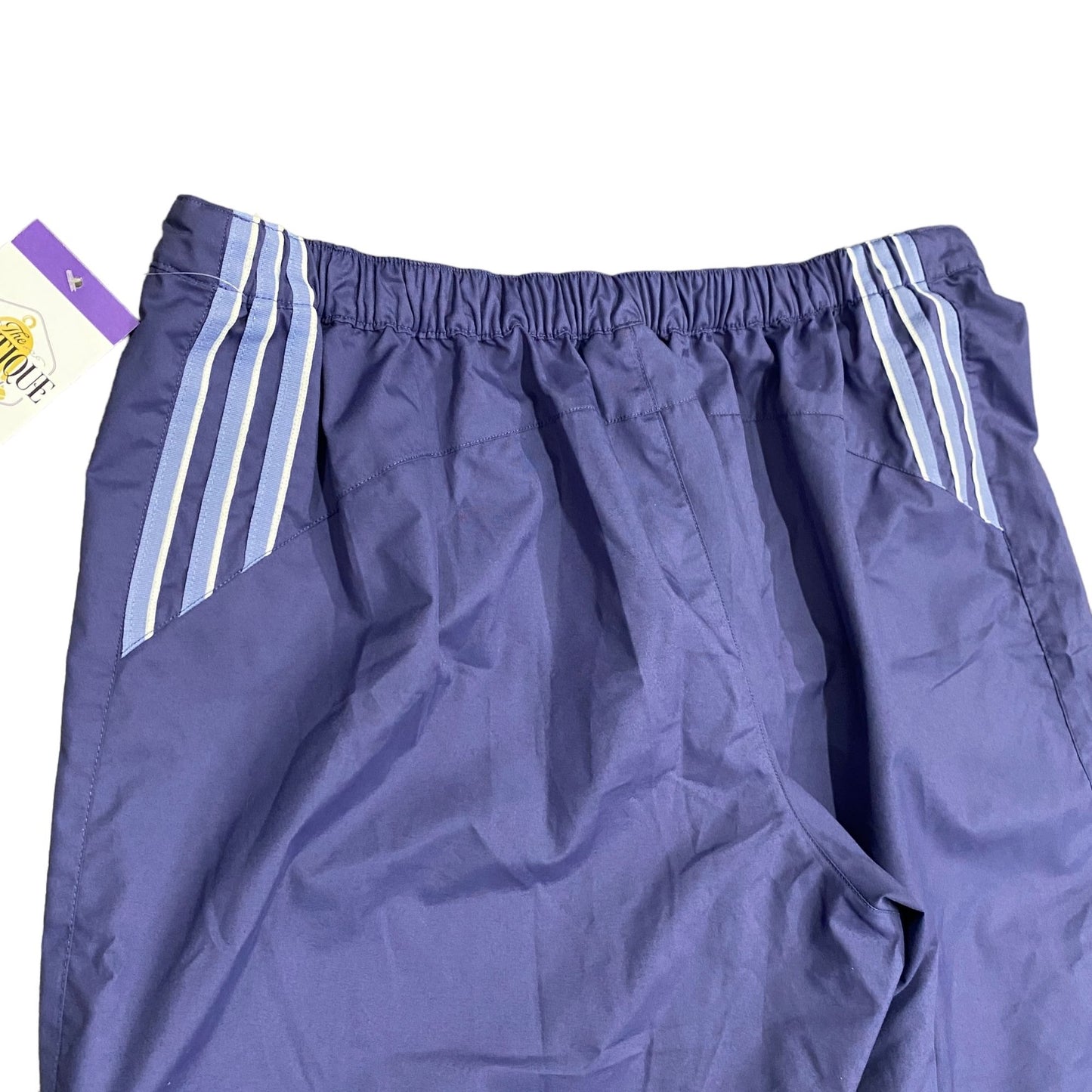 Vintage Adidas Pants Womens XL Blue Purple Casual Track Straight Leg Zip Ankle