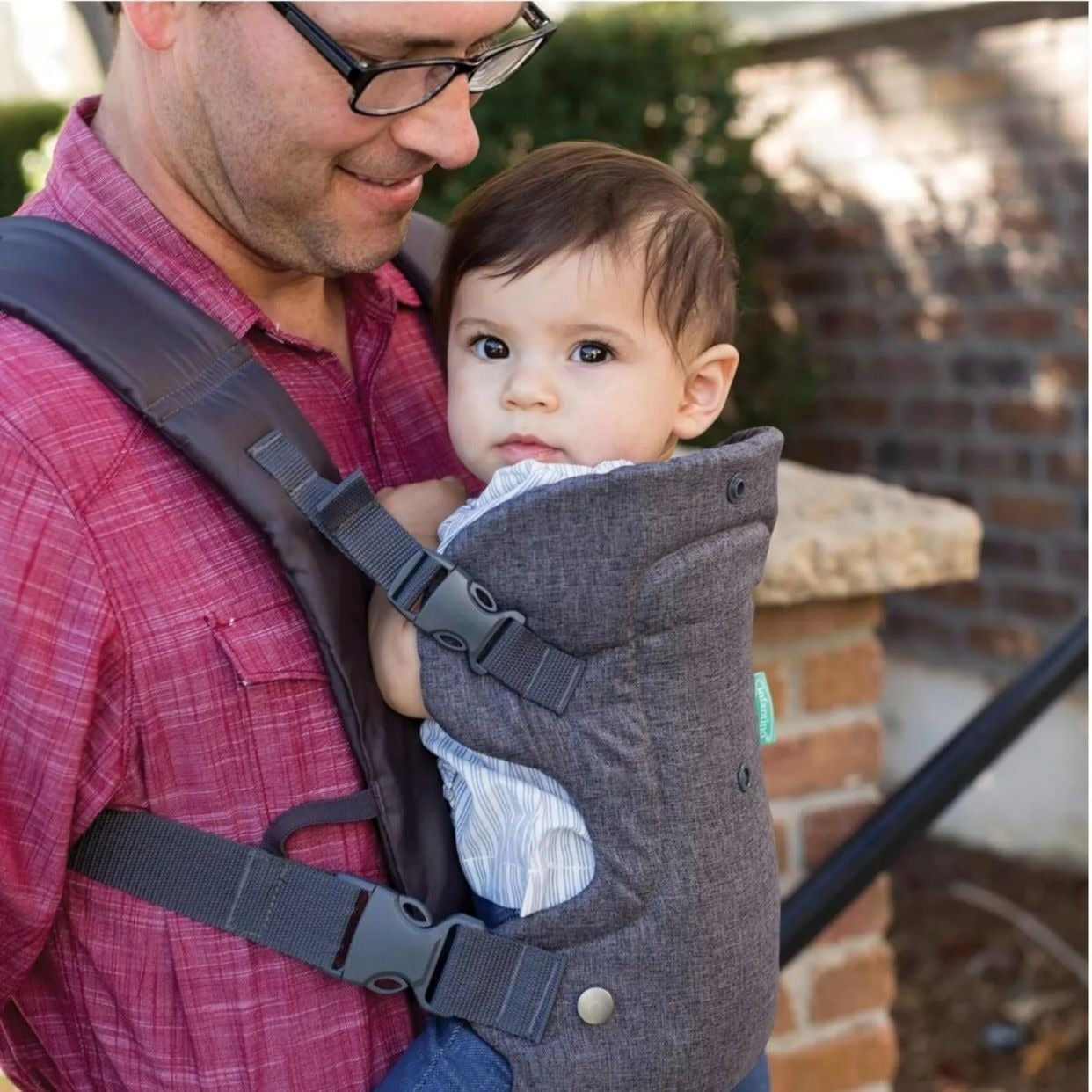 Infantino Flip Advanced 4-in-1 Baby Carrier Ergonomic Convertible Face-in Gray