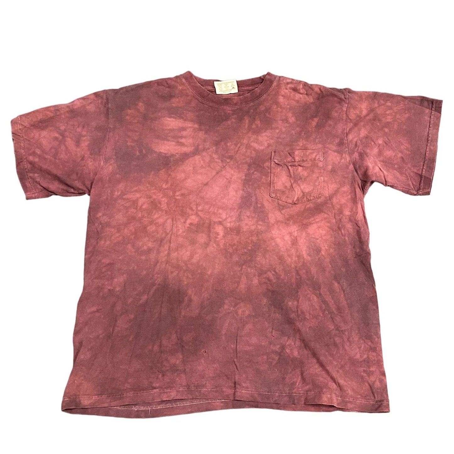 The Mountain Mens XL Red Tie Dye TShirt Pirate Skull Pocket David Penfound