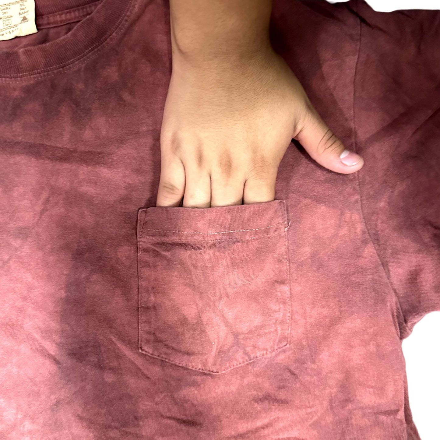 The Mountain Mens XL Red Tie Dye TShirt Pirate Skull Pocket David Penfound