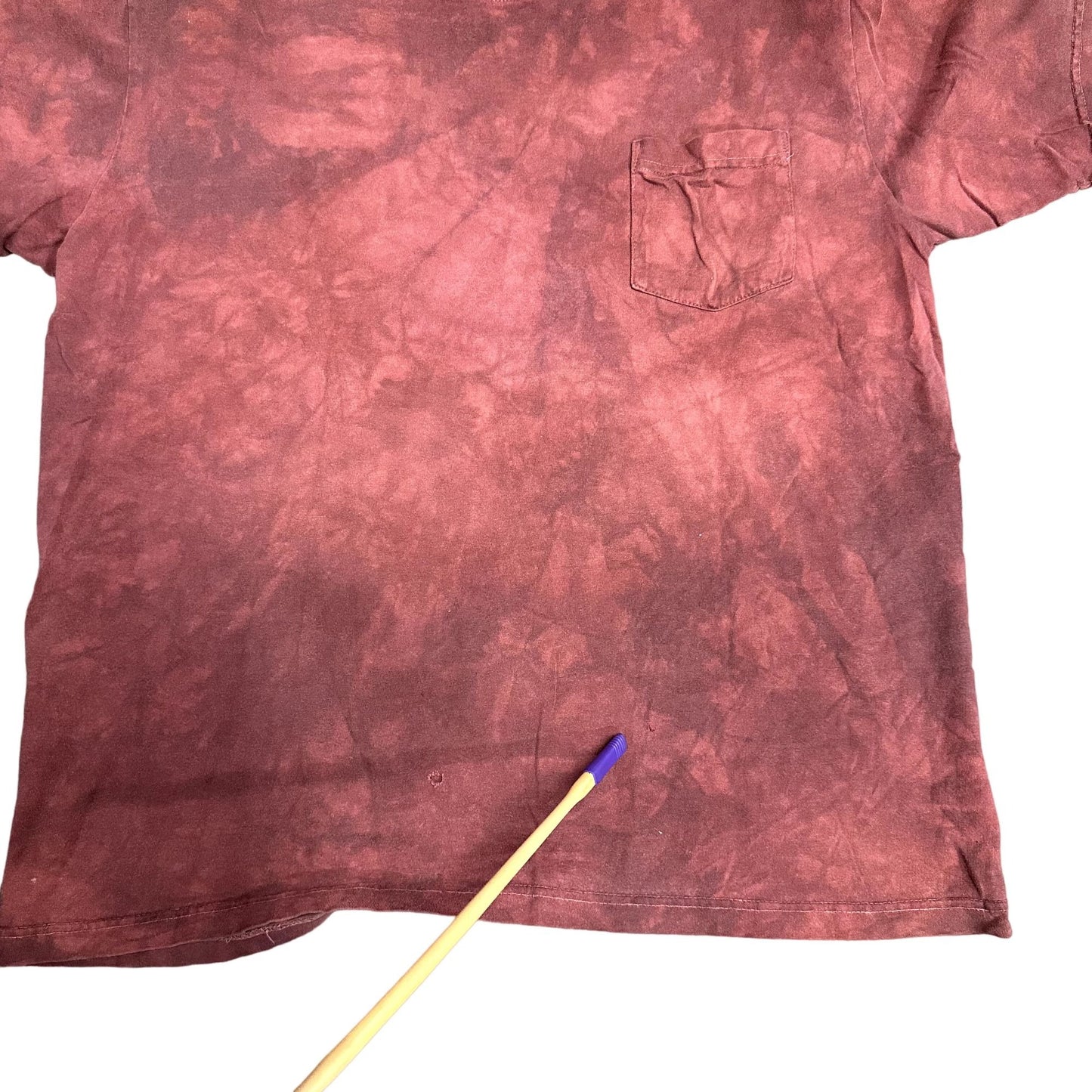 The Mountain Mens XL Red Tie Dye TShirt Pirate Skull Pocket David Penfound