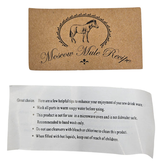 Jim Beam Moscow Mule Mug Copper Metal Mugs Handles Drink Smart Set of 2 NWB