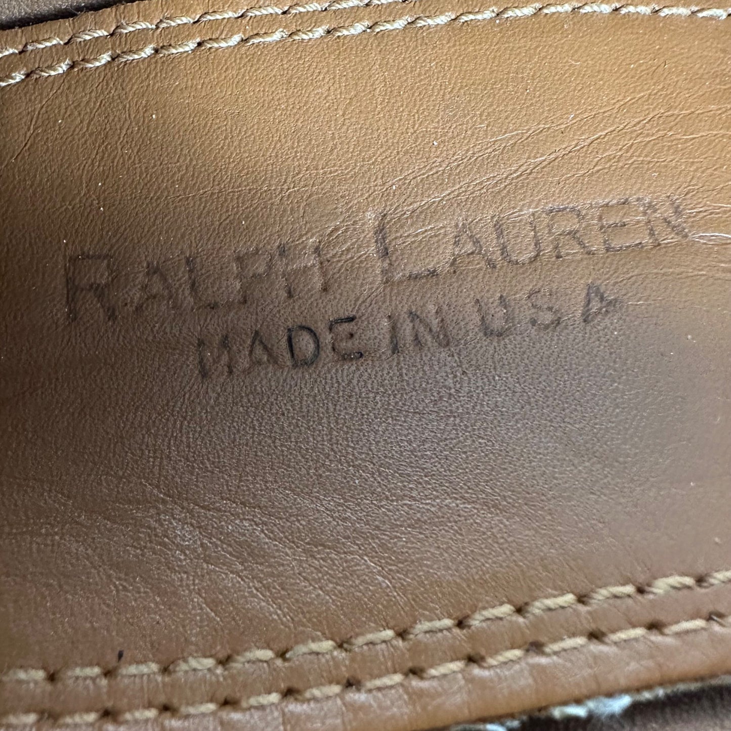 Vintage Ralph Lauren Womens 10 Blue Leather Driving Loafers Made in USA 60018