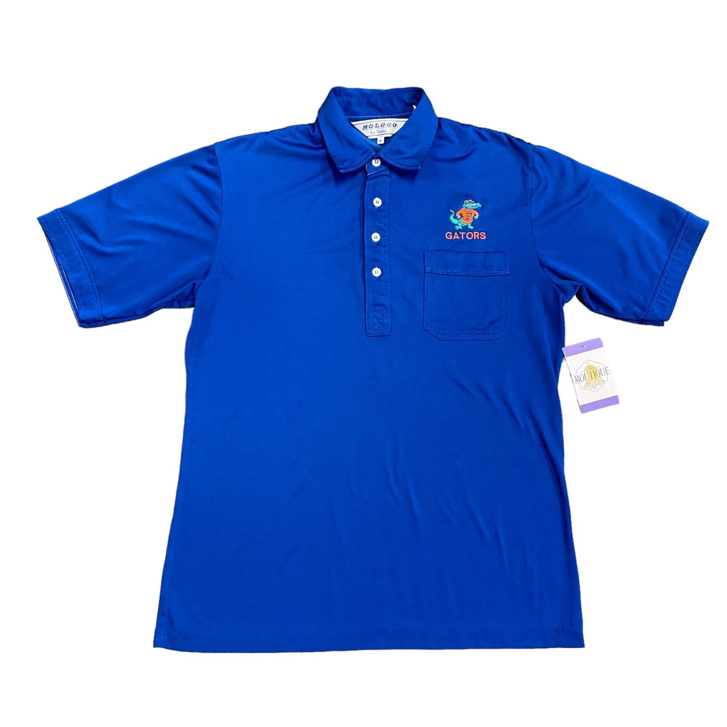 Vintage NOLOGO by Tonix Blue Florida Gators Polo Shirt 80s Albert Logo Mens M