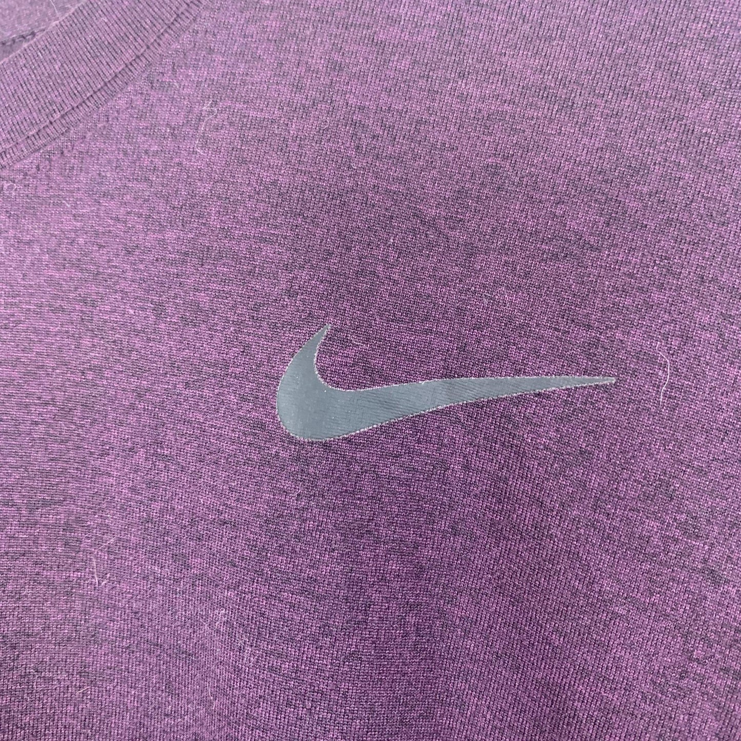 Nike Womens M Dri-Fit Athletic Top Long Sleeve Layering Piece Purple Crew Neck