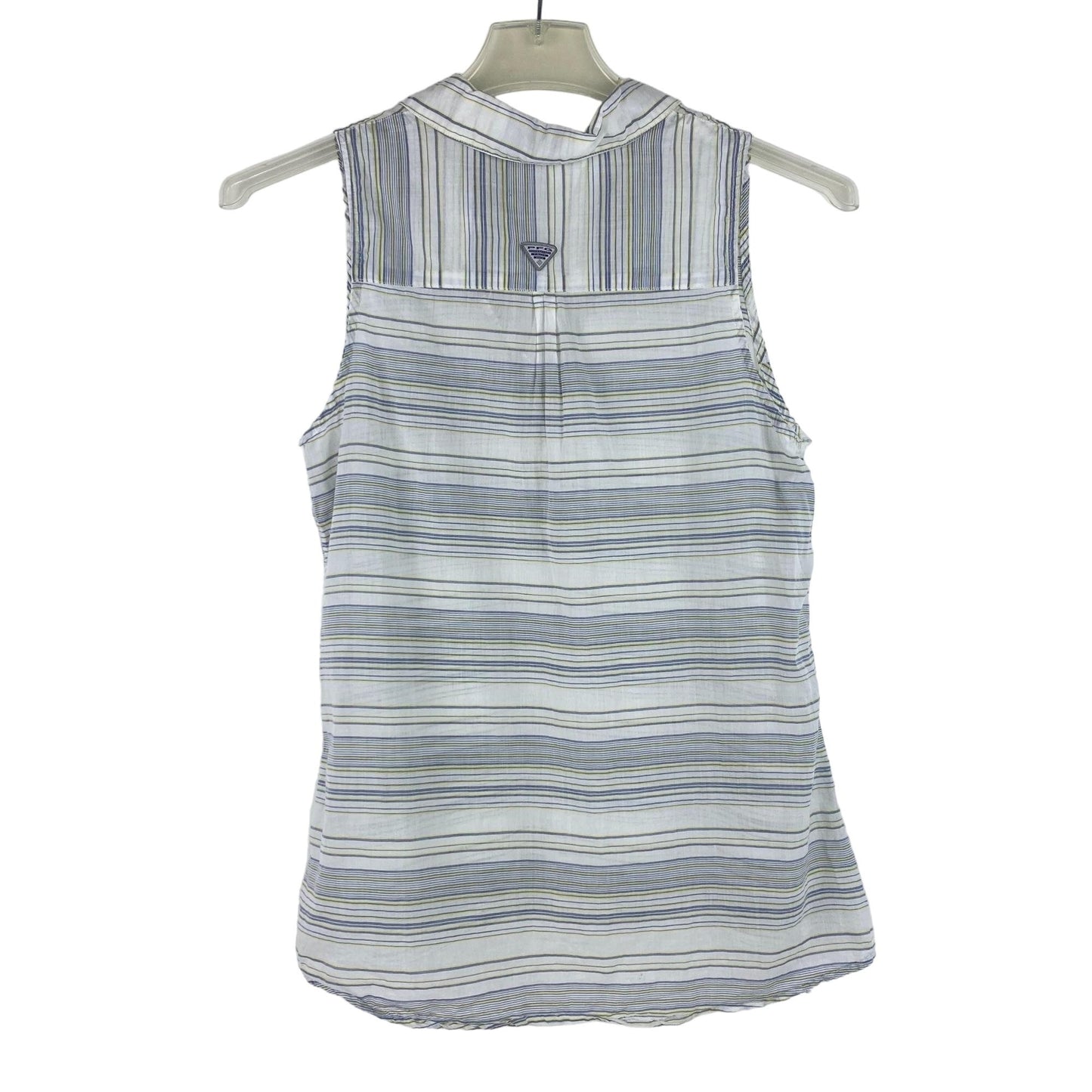 Columbia PFG XS Striped Tank Lot of 2 Blue White Striped Sleeveless Collared