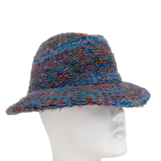 Jeffery Lawrence for Lawrence Bentley Italian Womens Knit Fedora Hat Wool Blend