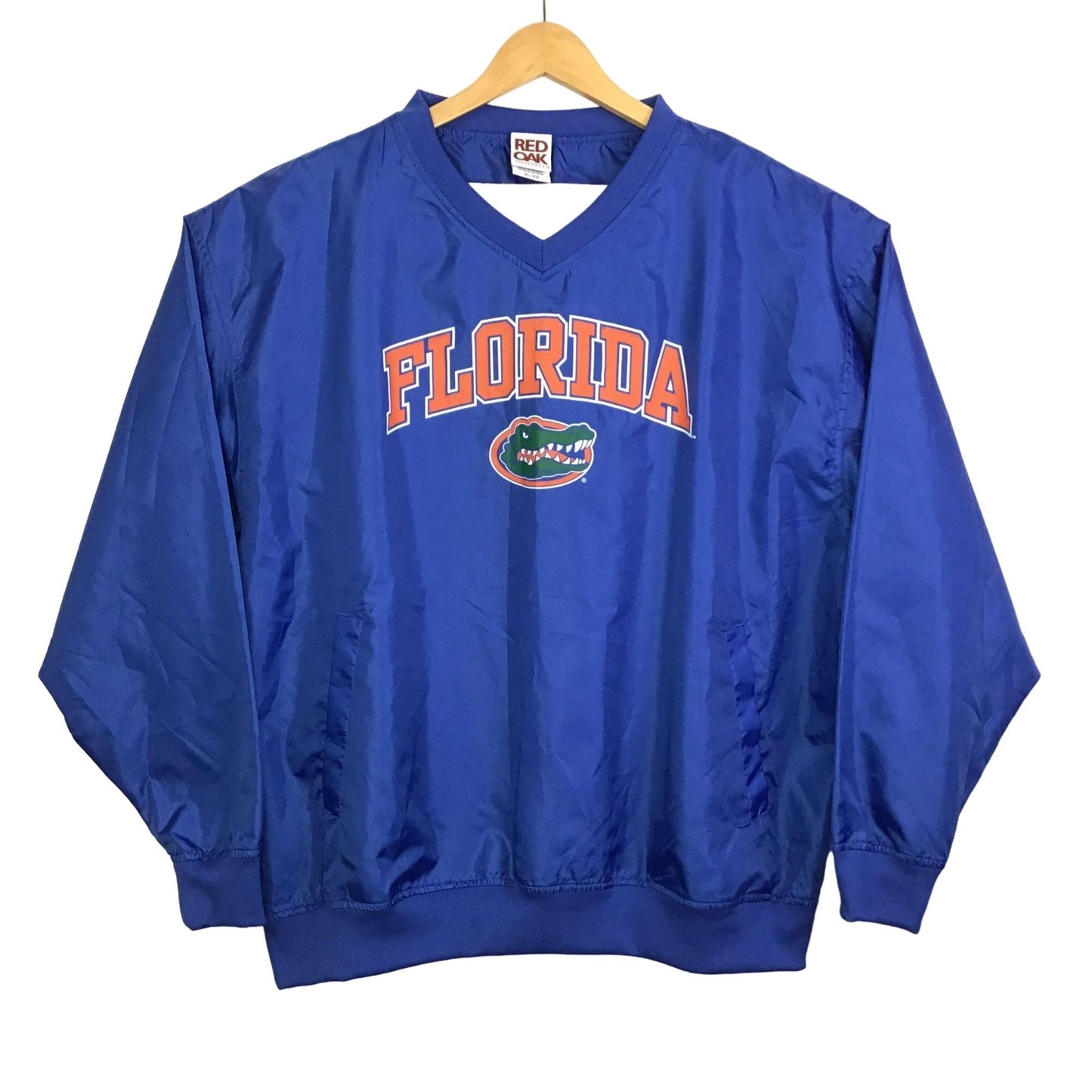 Vintage Red Oak Mens XL Blue UF Florida Gators Jacket Pull Over Windbreaker Blue