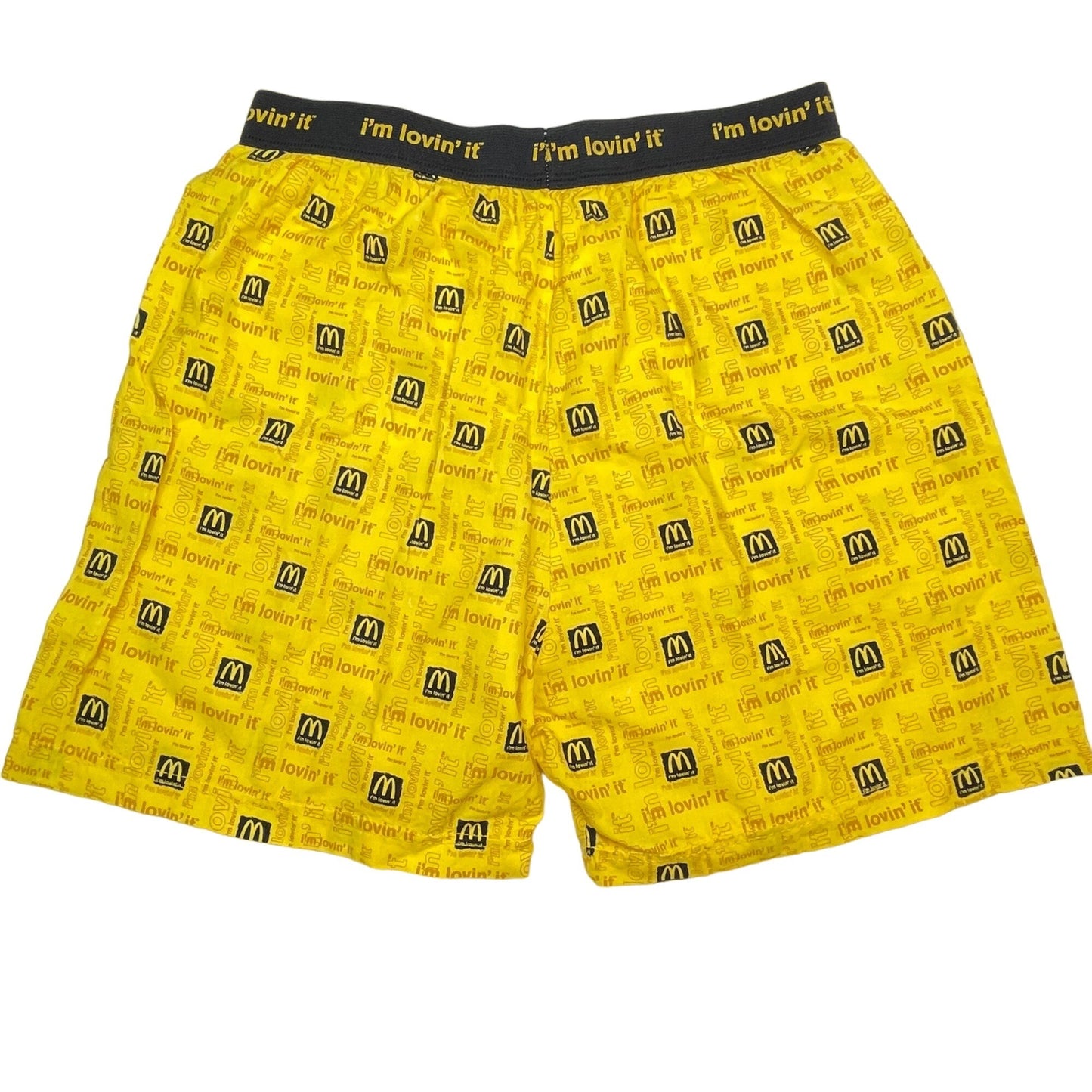 NWOT Imagine Boxers L McDonald's "I'm Lovin' It" Yellow Elastic Waist USA Made