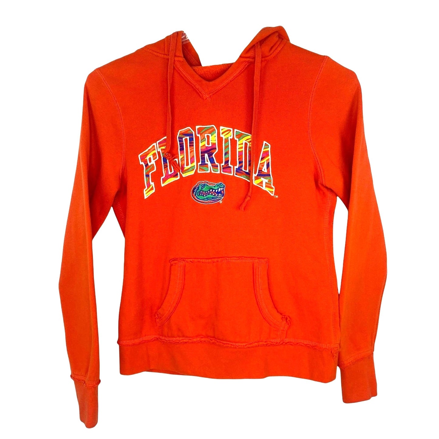 Knights Apparel Florida Gators Hoodie M Rainbow Zebra Orange Kangaroo Pockets