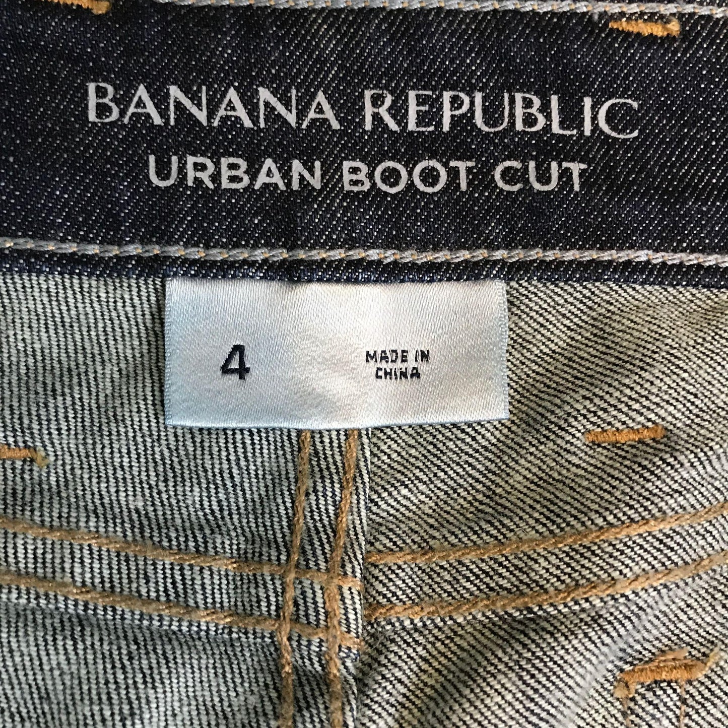 Banana Republic Womens 4 Urban Boot Cut Denim Blue Jeans Dark Wash Mid Rise