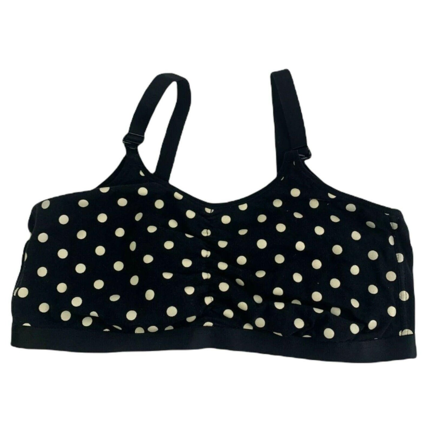 Leading Lady Foundations Maternity 2X Nursing Bra Polka Dot Adjustable Straps