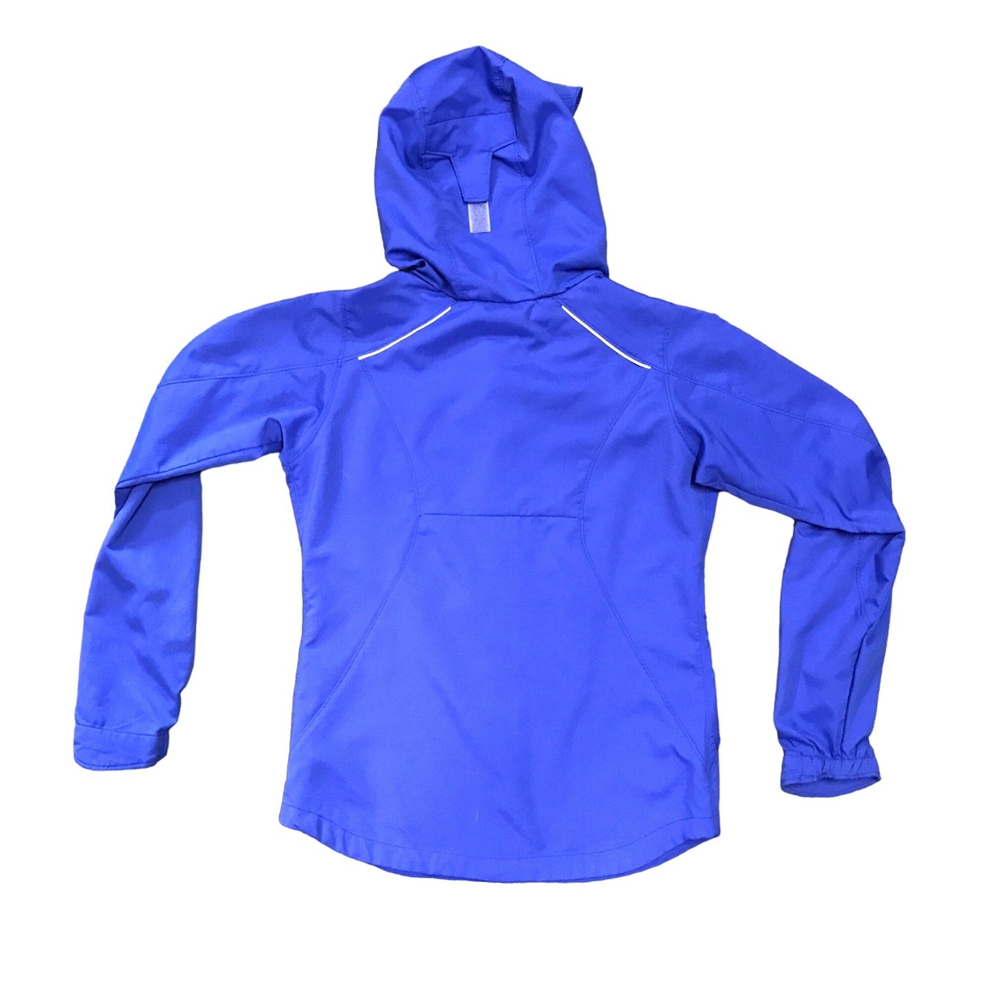 Columbia Youth L Blue Full Zip Rain Jacket Hooded Inside and Outside Pockets