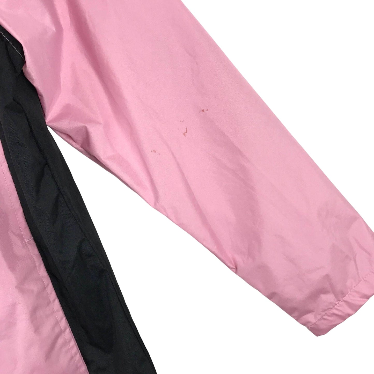 Kenpo Womens S Pink Black Colorado Windbreaker Jacket Zip Front Hooded Pockets