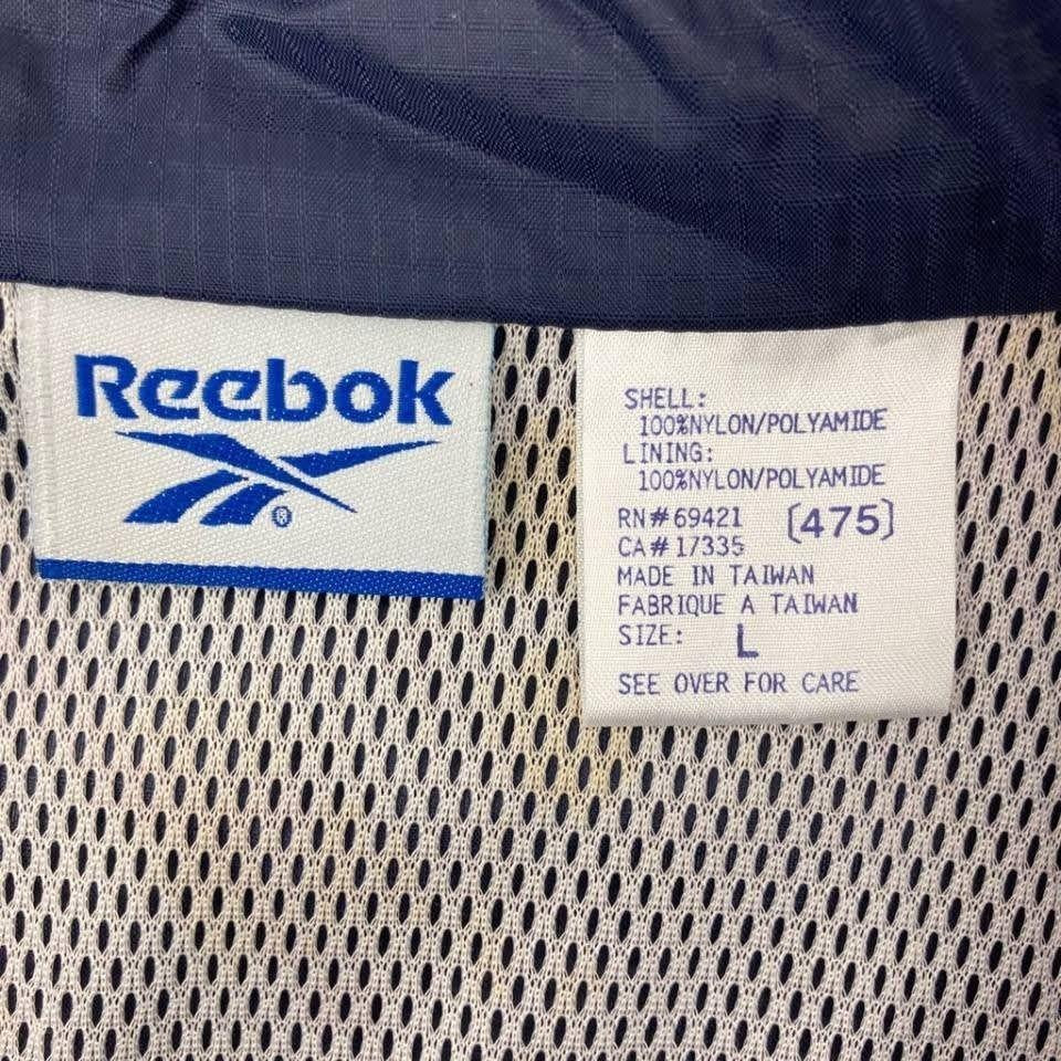 Reebok Jacket L Half Zip Pullover Windbreaker Front Waist Pocket Vented Back