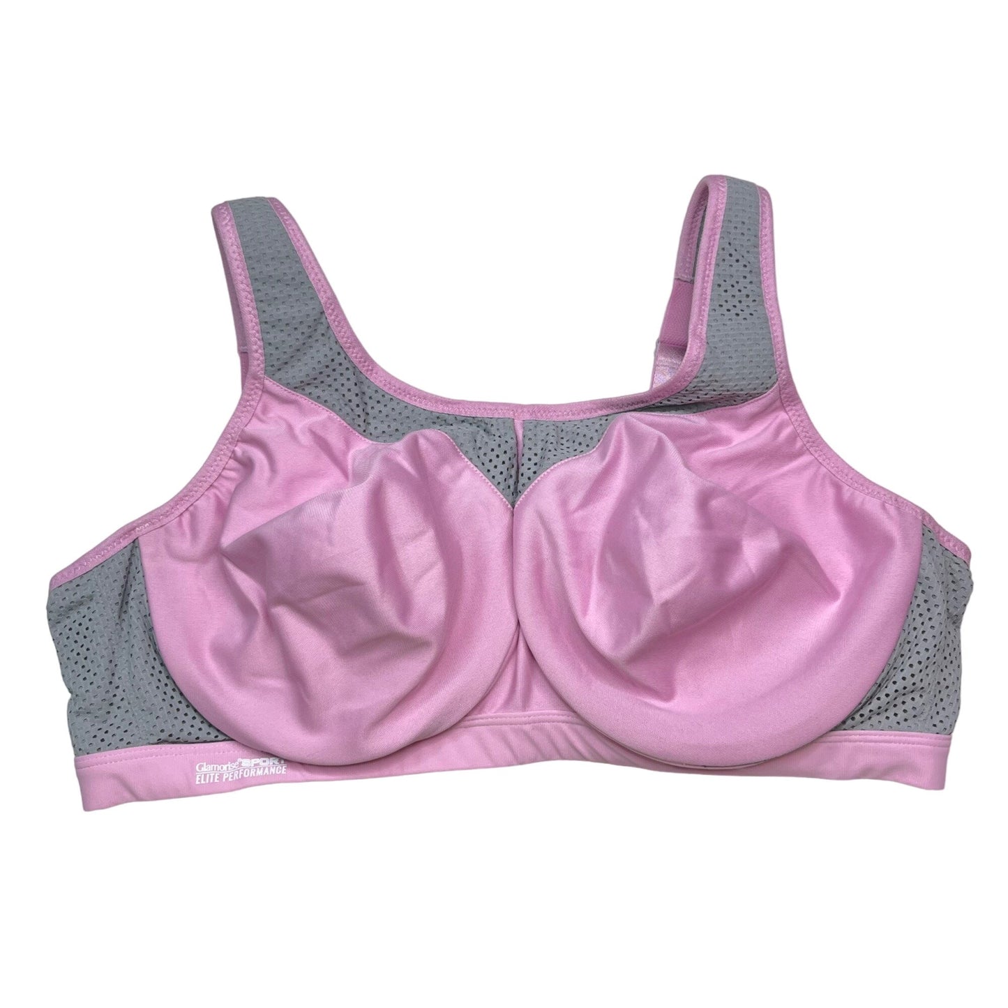 Glamorise 44C Pink Full Coverage Sports Bra Seamless Underwire High Impact