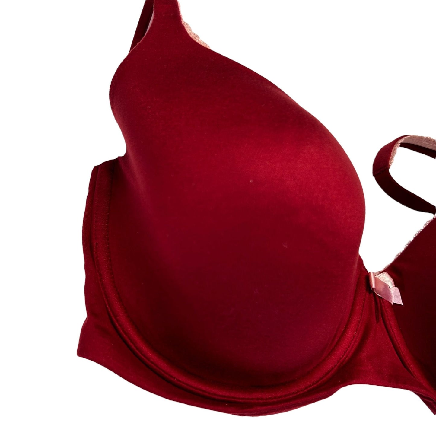 Victorias Secret Body by Victoria Lined Demi Bra 34DDD Burgundy Convertible Bra