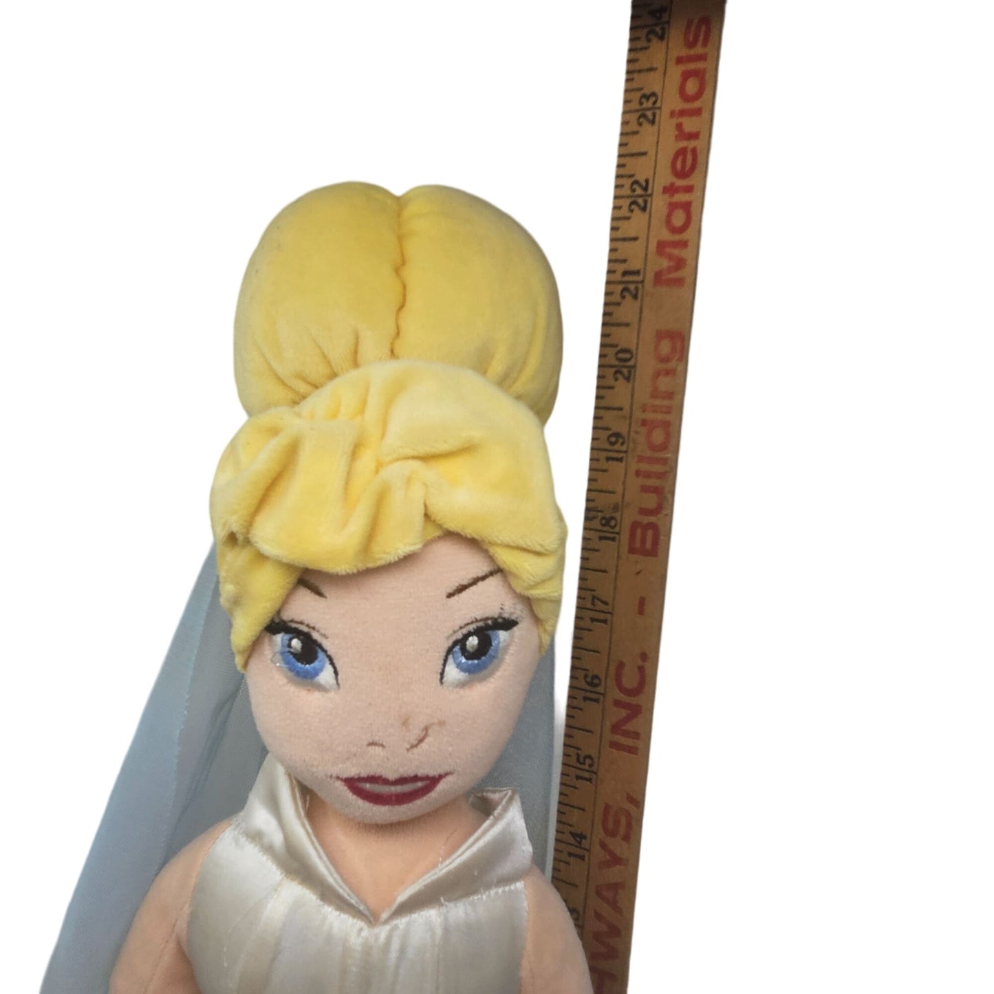 Disney Store 22" Cinderella Bride Plush Doll Princess Girls Stuffed Toy Wedding