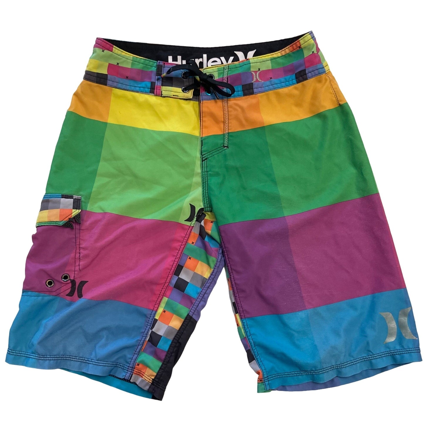 Hurley Youth 26/10 Phantom Board Shorts Colorblock 4 Way Stretch Swim Surf