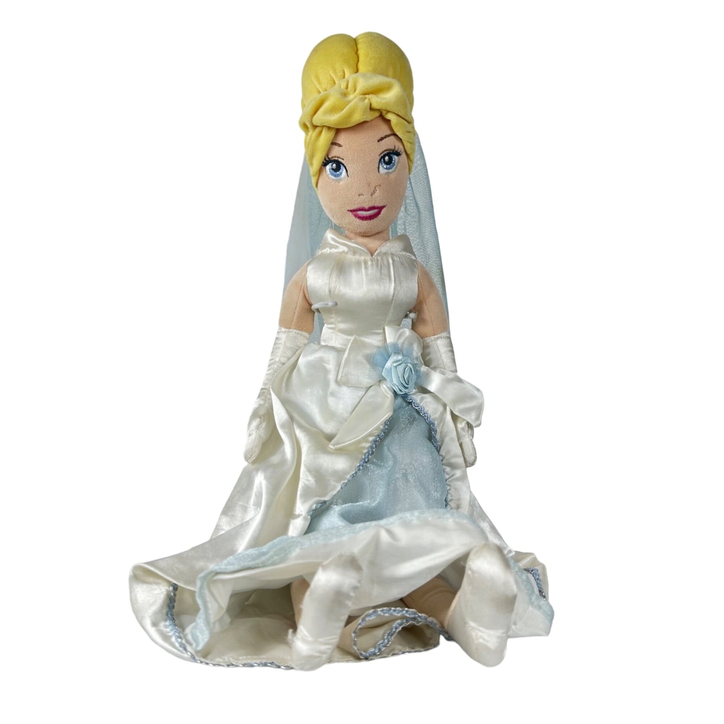 Disney Store 22" Cinderella Bride Plush Doll Princess Girls Stuffed Toy Wedding