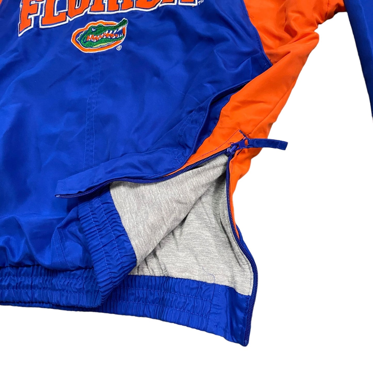 Vintage STARTER Florida Gators Jacket Mens L Vneck Windbreaker Pullover Lined