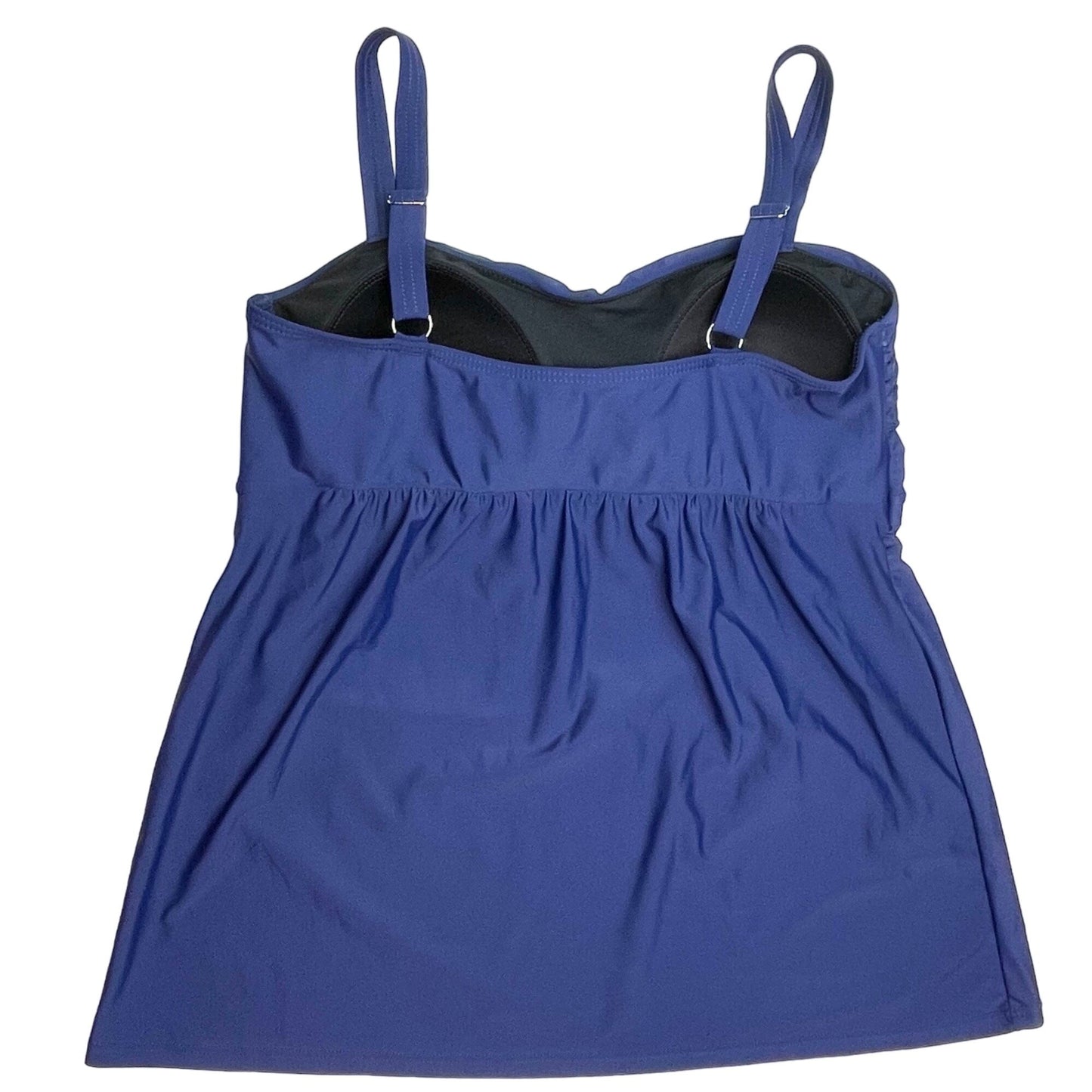 Unbranded XL Tankini Top 14 High Waist Swim Bottoms Blue Adjustable Straps Lined