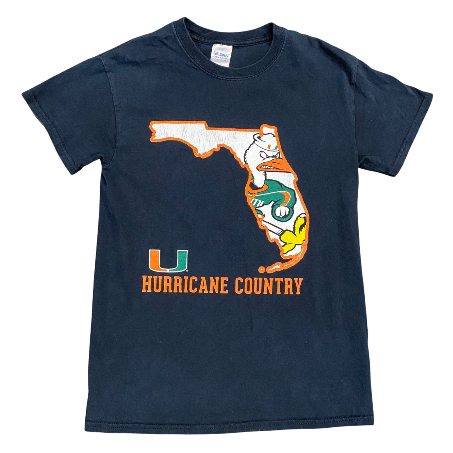 Gildan Miami Hurricanes Tshirt Sebastian Ibis Florida Graphic Mens S Black