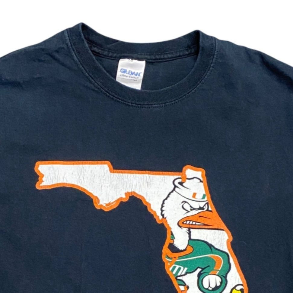 Gildan Miami Hurricanes Tshirt Sebastian Ibis Florida Graphic Mens S Black