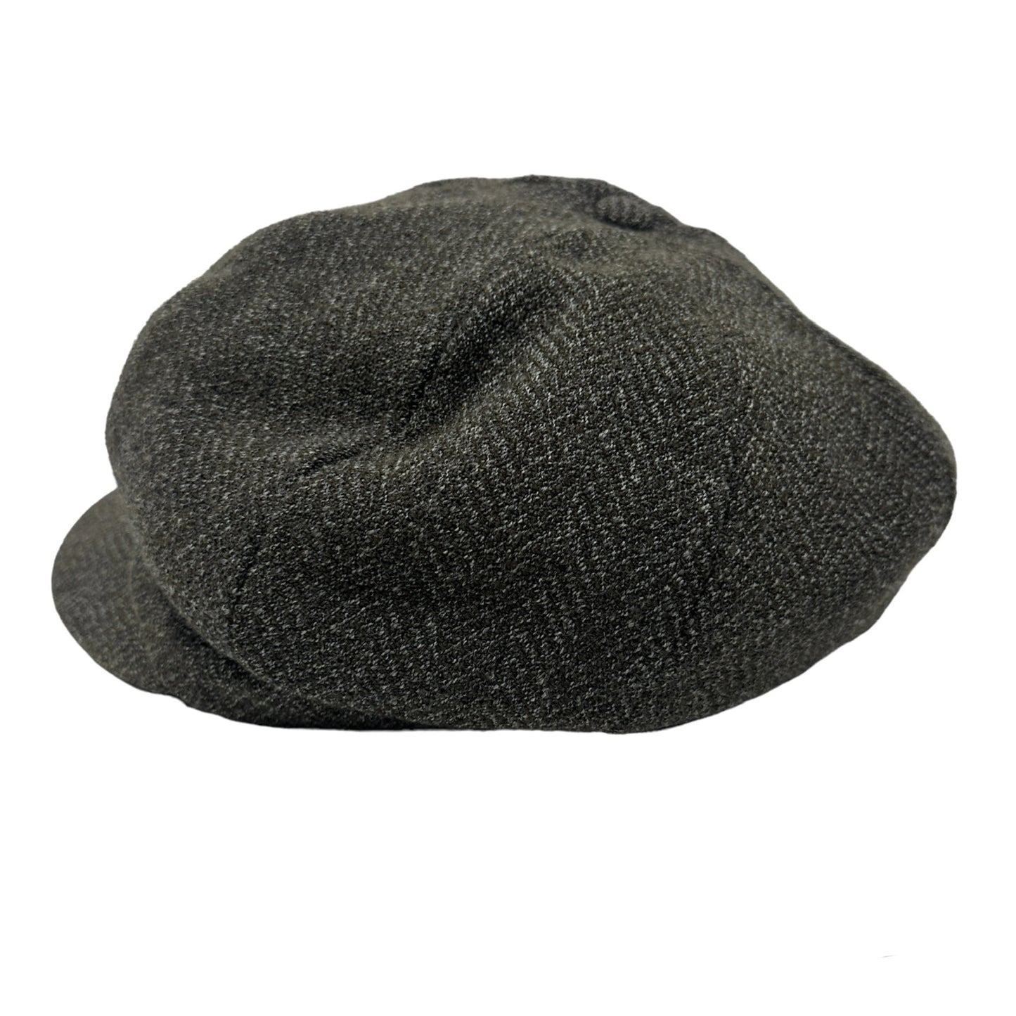 Vintage Crown Cap Signature L Brown Grey Tweed Newsboy Flatcap Hat Cap Cadet