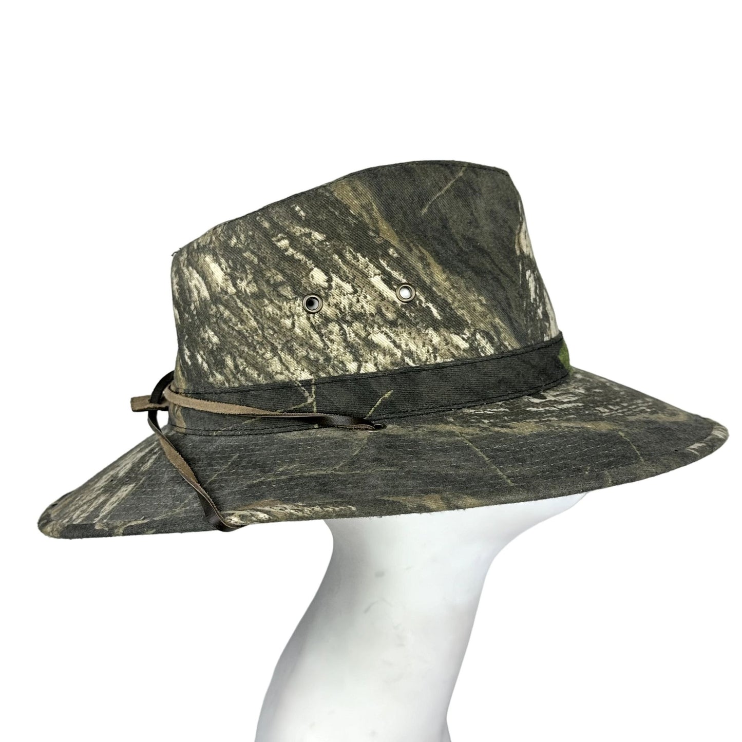 Redhead Mens L Wide Brim Hat Camo Advantage Timber Green Brown Hunting