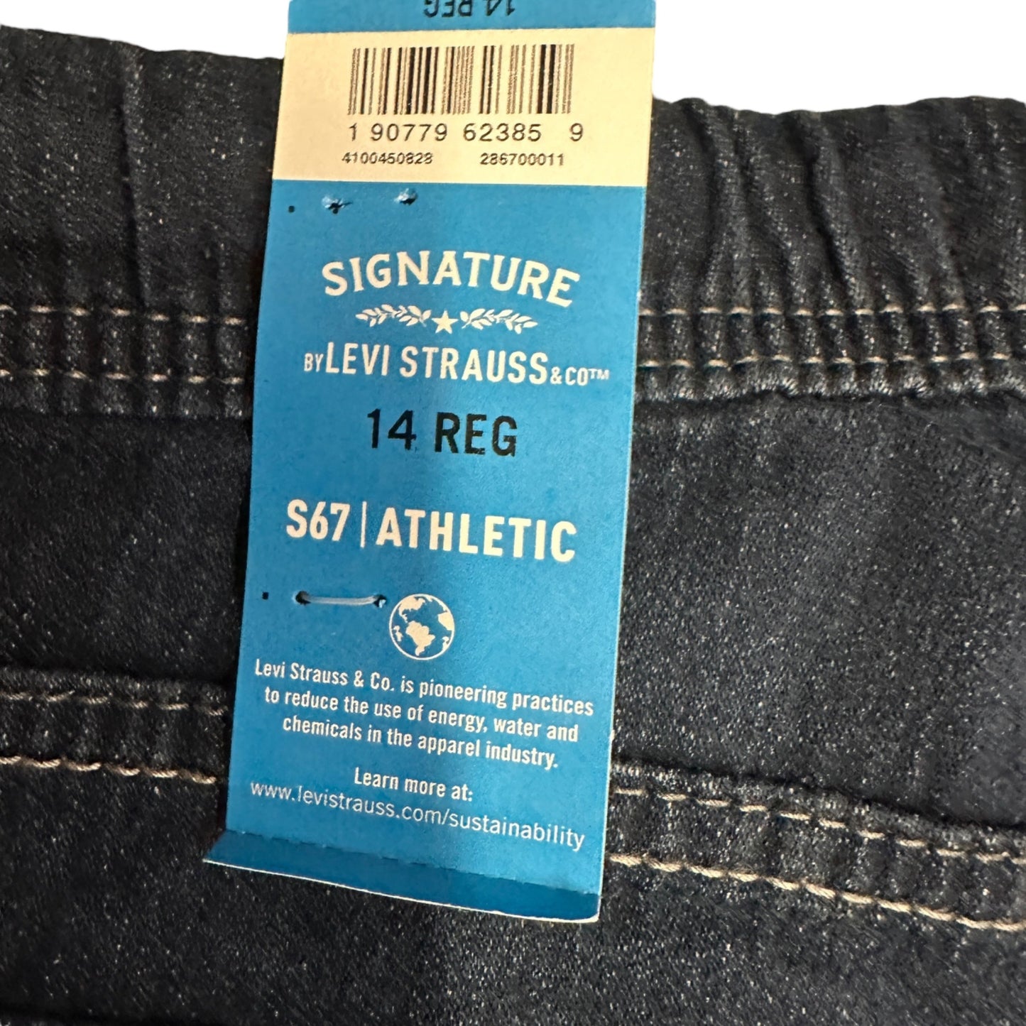 Levi Strauss Boys 14 Reg S67 Athletic Relaxed Fit Slim Leg Stretch Denim Jeans