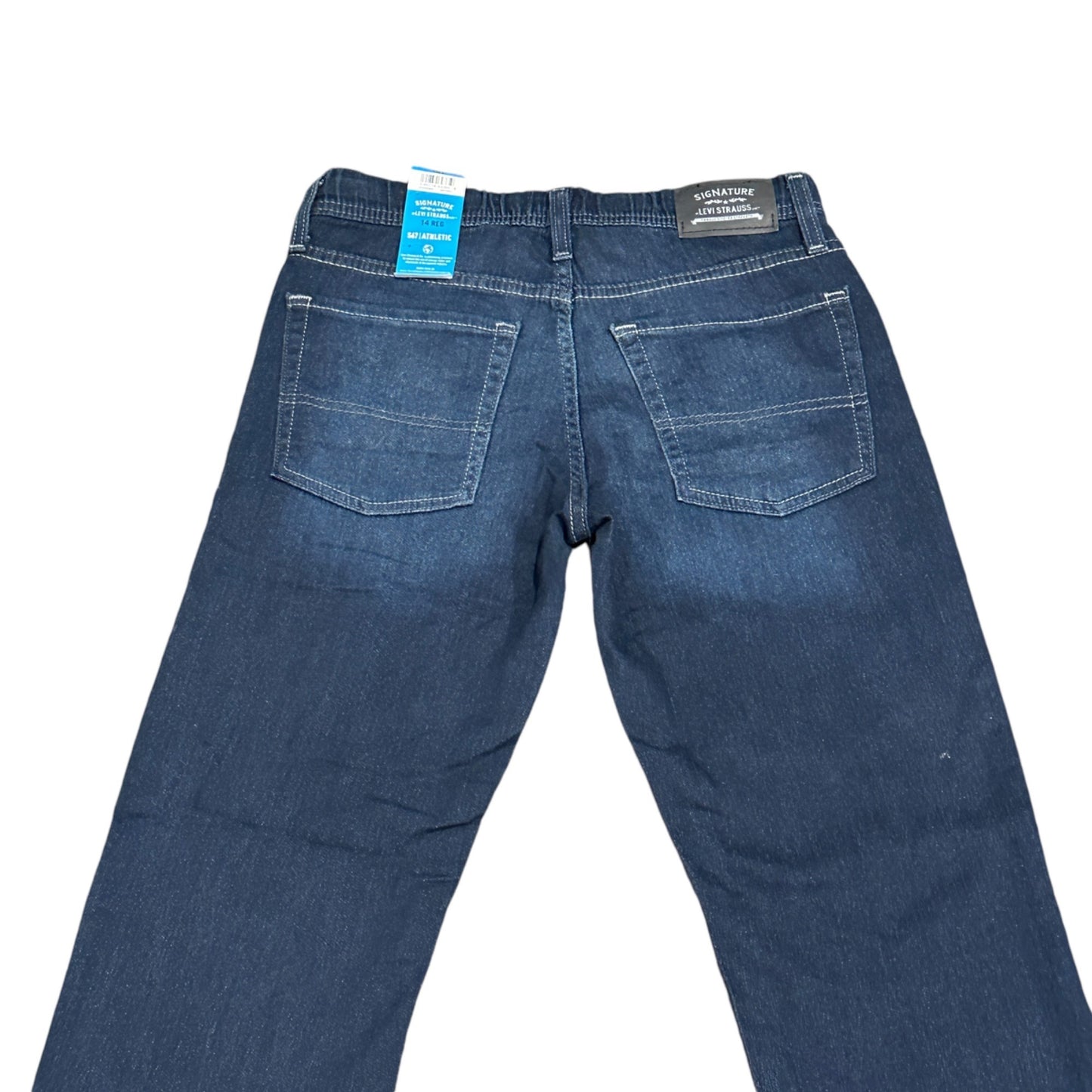 Levi Strauss Boys 14 Reg S67 Athletic Relaxed Fit Slim Leg Stretch Denim Jeans