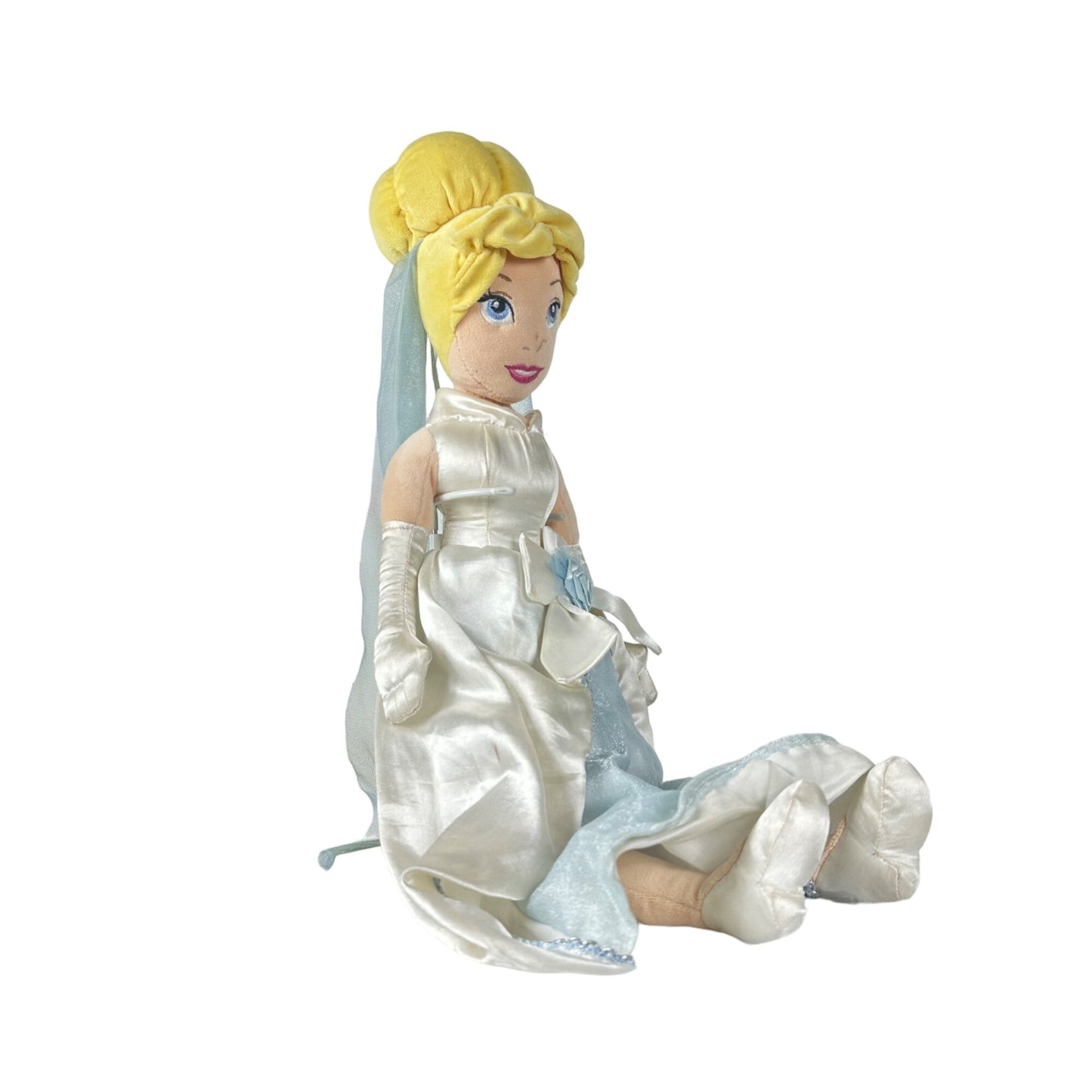 Disney Store 22" Cinderella Bride Plush Doll Princess Girls Stuffed Toy Wedding