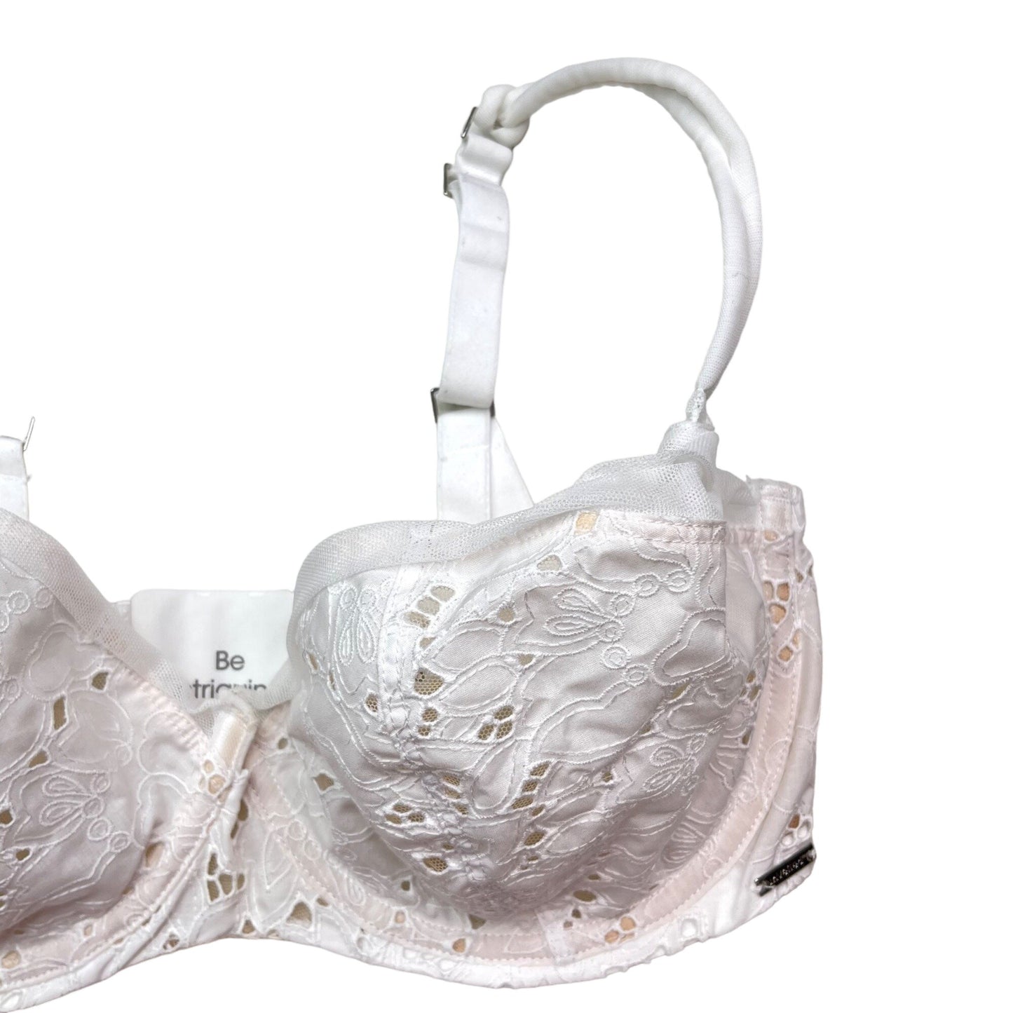 Unveiled by Felina 34DDD White Unlined Demi Cup Bra Underwire Intimates RN 72248