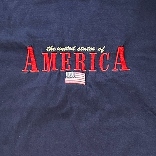 Vintage United States of America XL Tshirt Embroidered Flag Old Varsity Classic