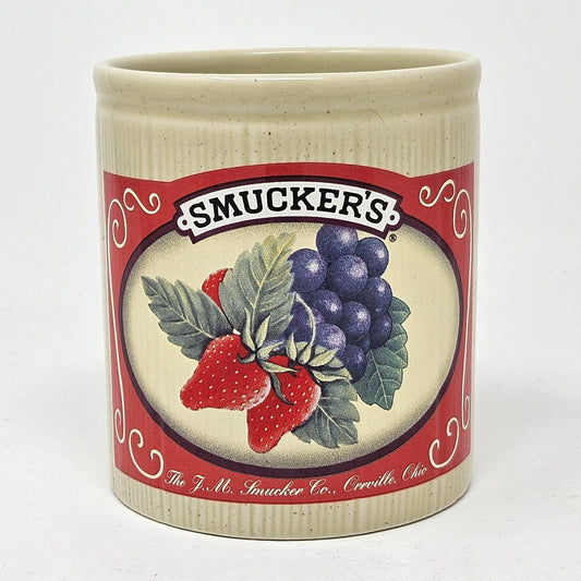 Vintage Houston Harvest JM Smuckers Ceramic Jar Crock Kitchen Home Decor #31882