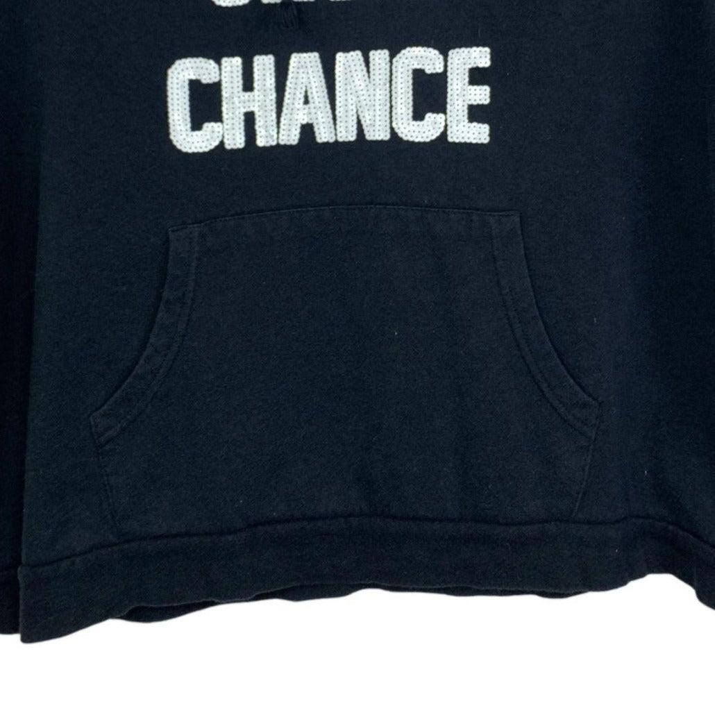 Christmas  Sweatshirt Hoodie Cozy Holiday Glam Novelty 2X "U've Got Snow Chance"