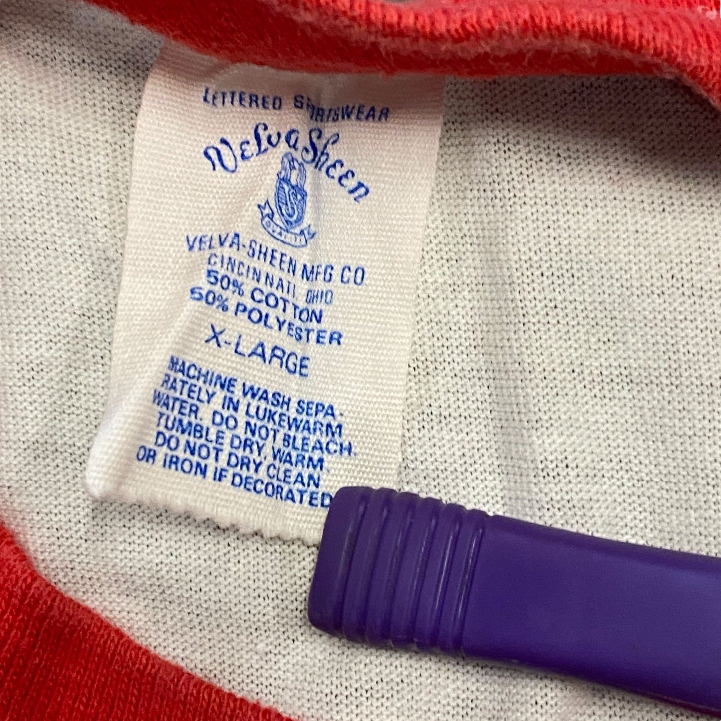 Vintage Shiner Premium Beer Tshirt 70s XL Ringer Tee Texas Velva Sheen Paper Tag