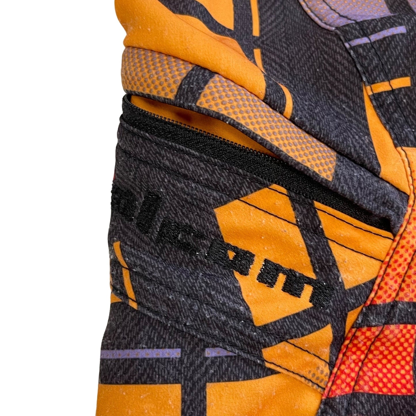 Volcom Boys 10 Armstrong Print Orange Boardshorts Swim Trunks Surf 4 Way Stretch