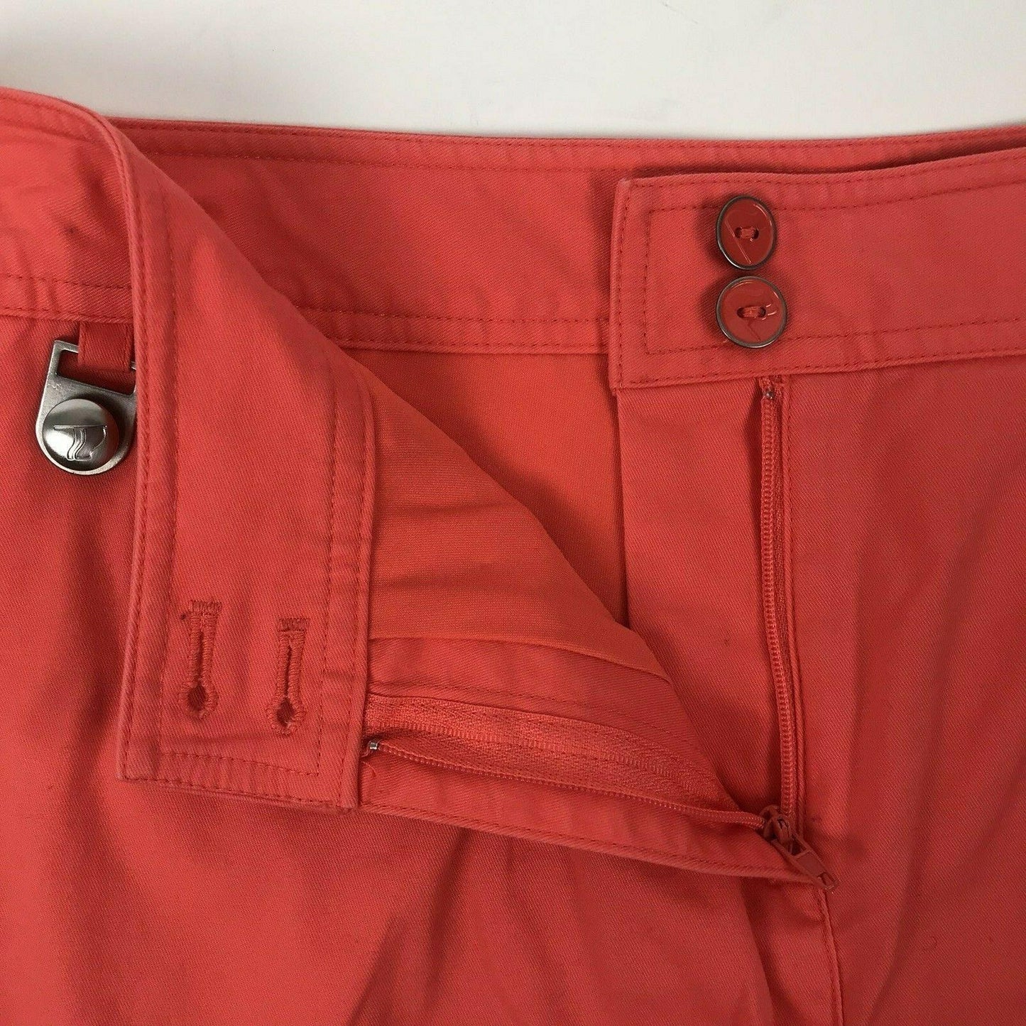 Golf American Womens 6 Stretch Orange Mini Skort Coral Tennis Skirt Pockets