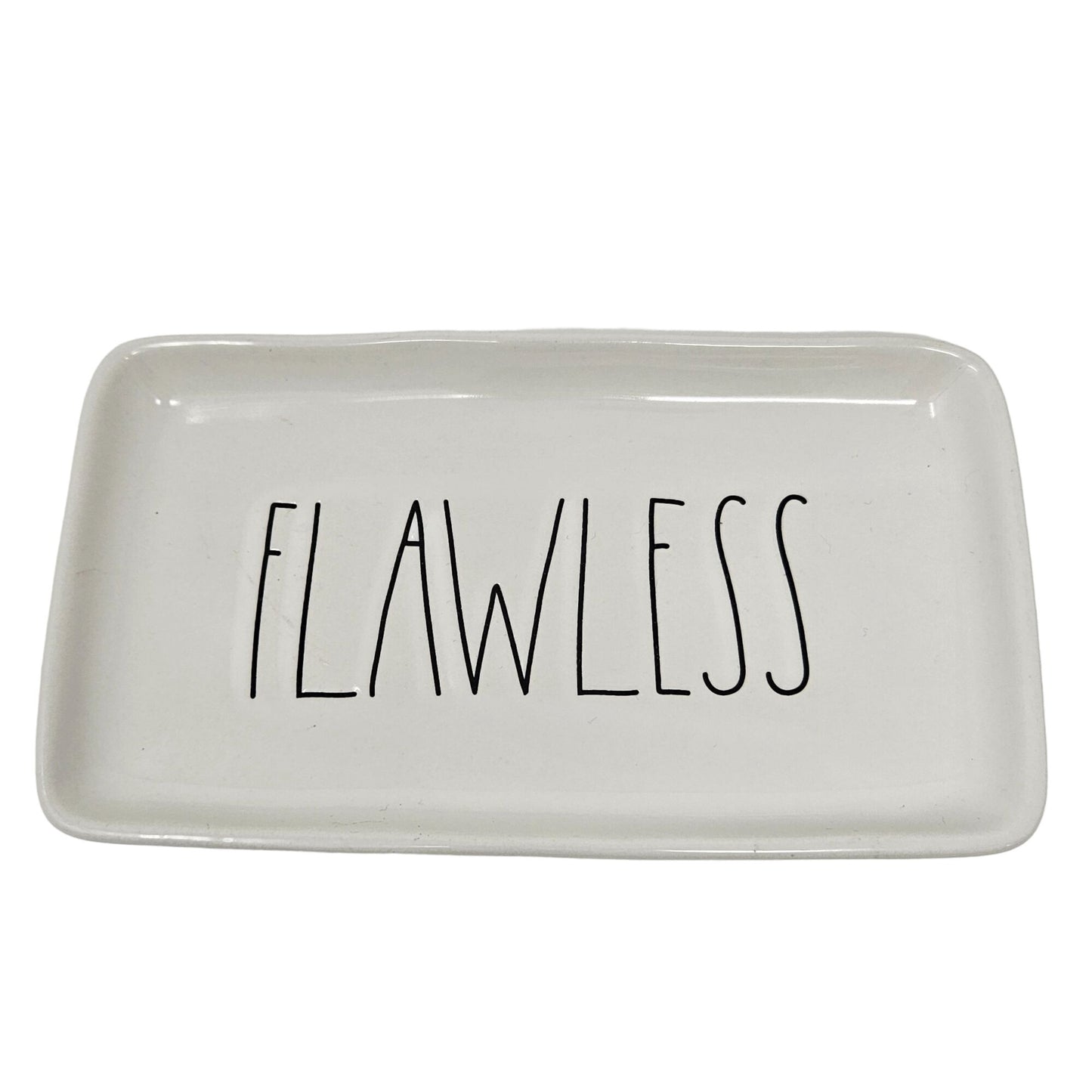 Rae Dunn by Magenta FLAWLESS 9" Rectangular Tray Farmhouse Vanity Trinket Dish