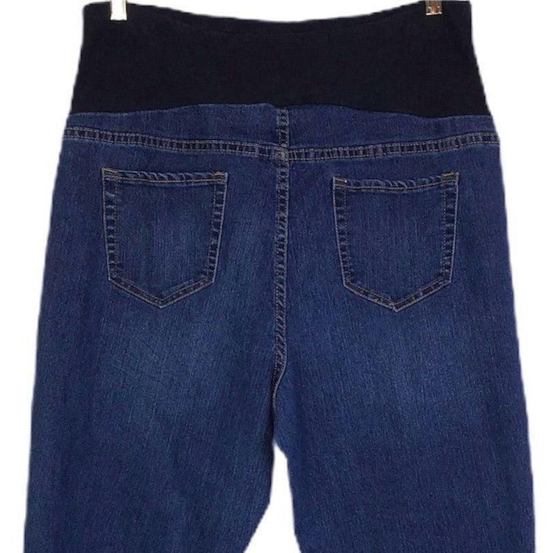 Planet Motherhood Maternity XL Skinny Jeans Belly Band Support Panel Stretch