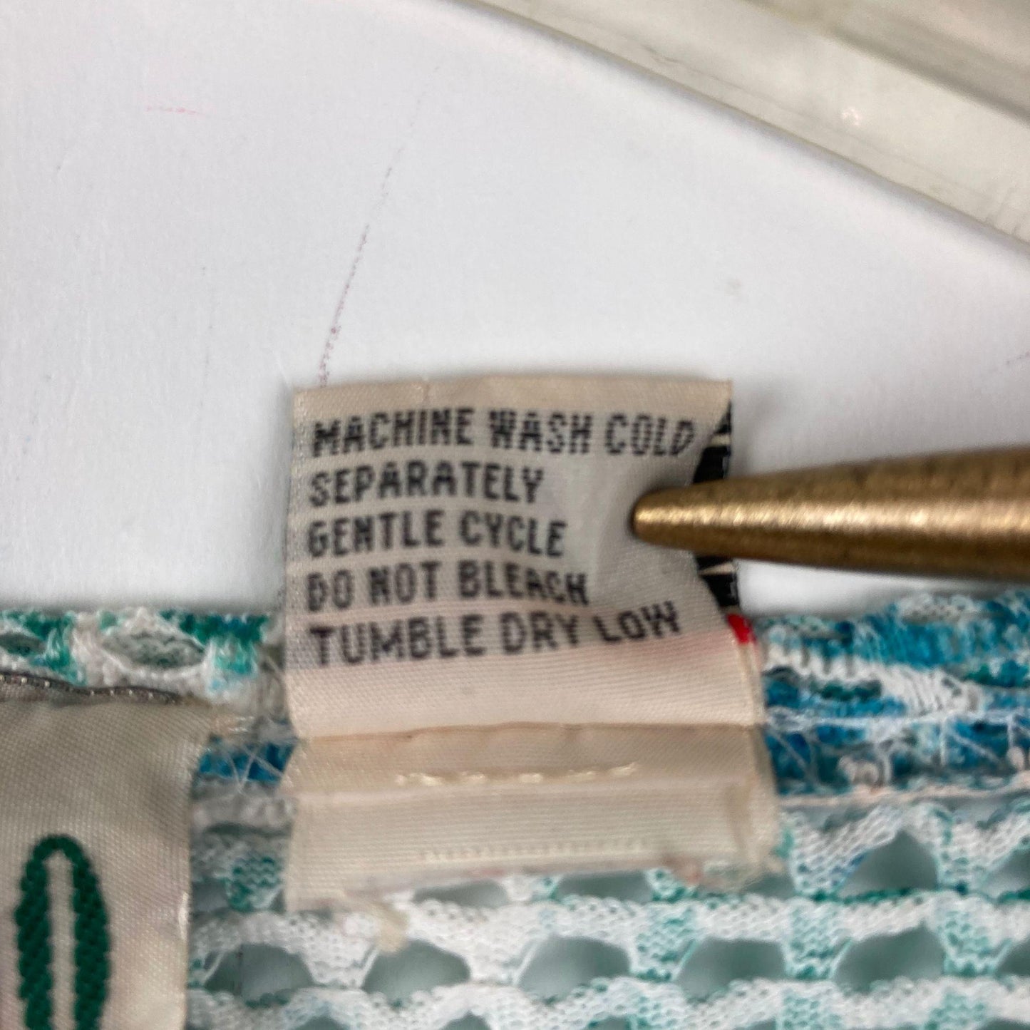 Vtg Stefano International Mesh Swim Top Short Sleeve Abstract Artsy Y2K Small