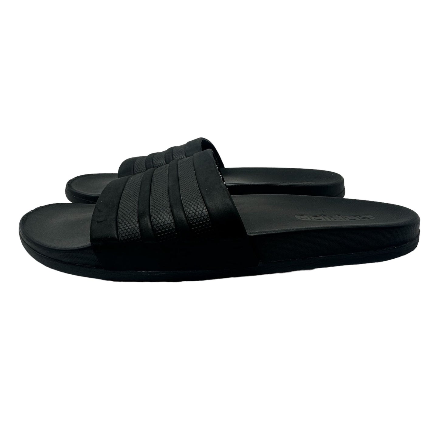 Adidas Mens 9 Adilette Black Slip On Sandal Shoes Comfort Casual Open Toe Summer